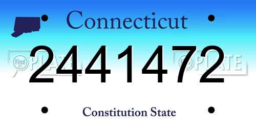2441472 Connecticut License Plate