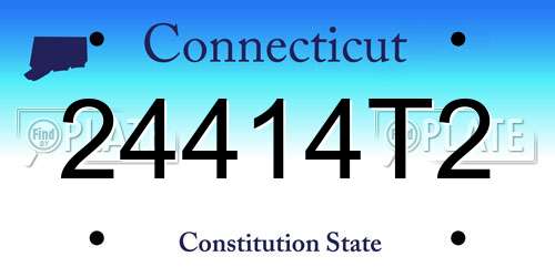 24414T2 Connecticut License Plate