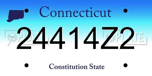 24414Z2 Connecticut License Plate