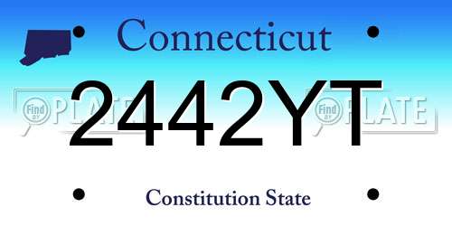 2442YT Connecticut License Plate