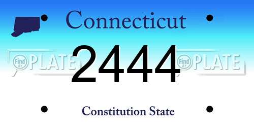 2444 Connecticut License Plate
