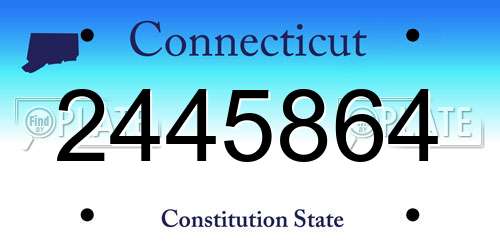 2445864 Connecticut License Plate
