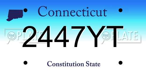 2447YT Connecticut License Plate