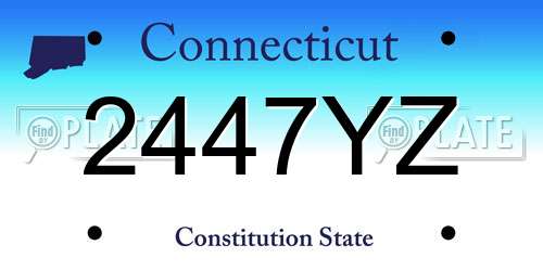 2447YZ Connecticut License Plate