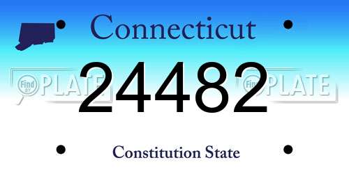 24482 Connecticut License Plate