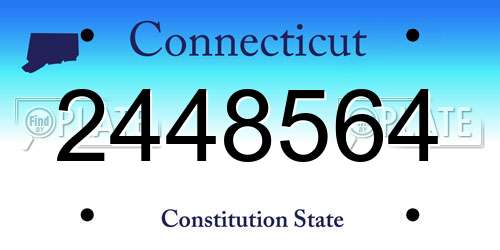 2448564 Connecticut License Plate