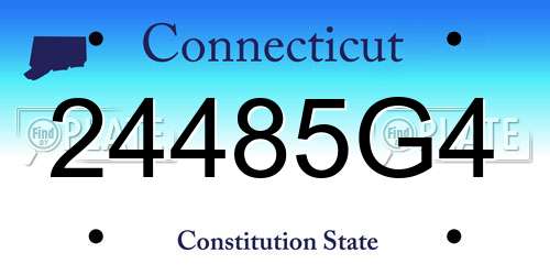 24485G4 Connecticut License Plate