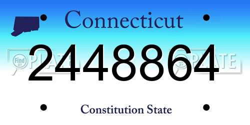 2448864 Connecticut License Plate