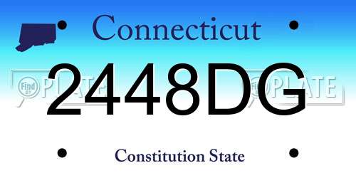 2448DG Connecticut License Plate