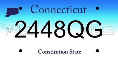 2448QG Connecticut License Plate