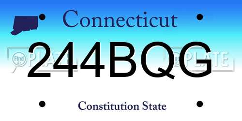 244BQG Connecticut License Plate