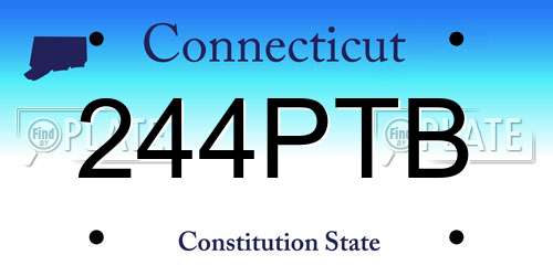 244PTB Connecticut License Plate