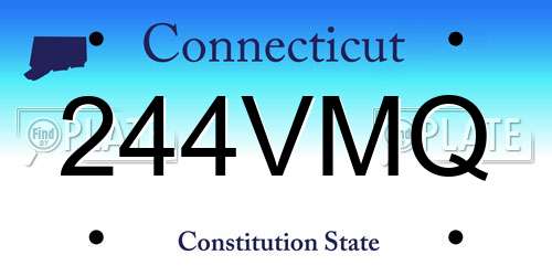 244VMQ Connecticut License Plate
