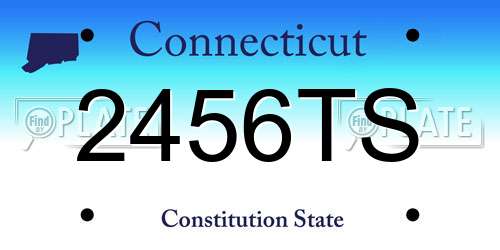 2456TS Connecticut License Plate