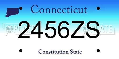 2456ZS Connecticut License Plate