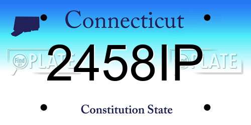 2458IP Connecticut License Plate