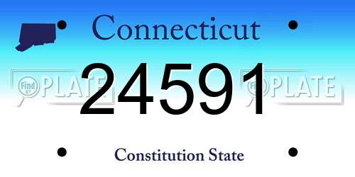 24591 Connecticut License Plate