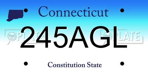 245AGL Connecticut License Plate
