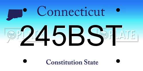 245BST Connecticut License Plate