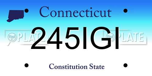 245IGI Connecticut License Plate