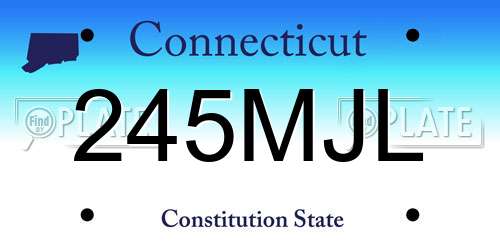 245MJL Connecticut License Plate