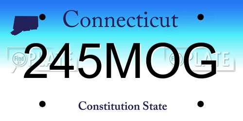 245MOG Connecticut License Plate