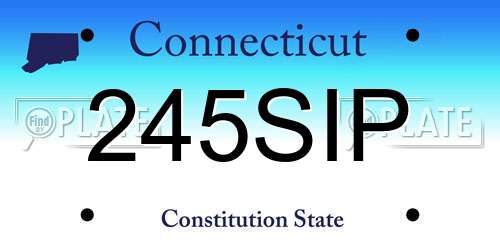 245SIP Connecticut License Plate