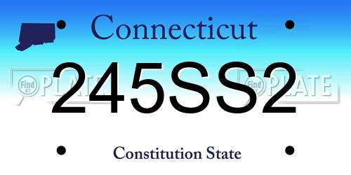 245SS2 Connecticut License Plate