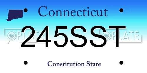 245SST Connecticut License Plate