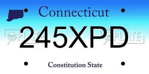245XPD Connecticut License Plate