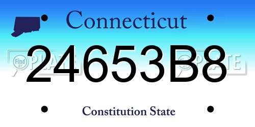 24653B8 Connecticut License Plate
