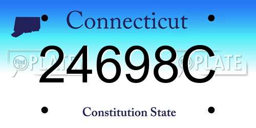 24698C Connecticut License Plate
