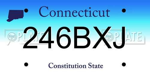 246BXJ Connecticut License Plate