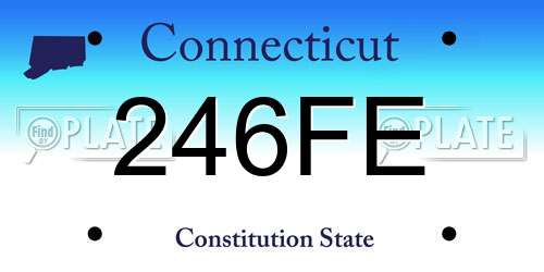 246FE Connecticut License Plate