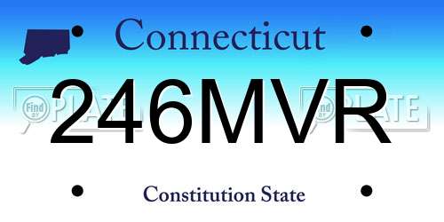 246MVR Connecticut License Plate