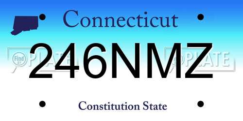 246NMZ Connecticut License Plate
