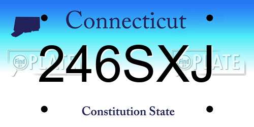 246SXJ Connecticut License Plate