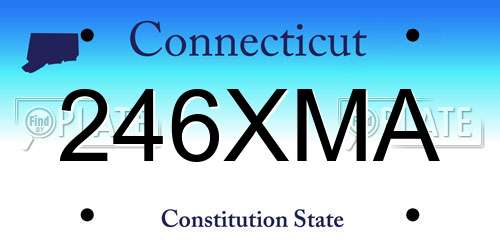 246XMA Connecticut License Plate