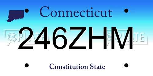 246ZHM Connecticut License Plate