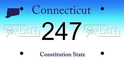 247 Connecticut License Plate