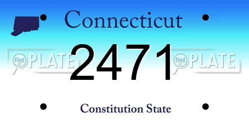 2471 Connecticut License Plate