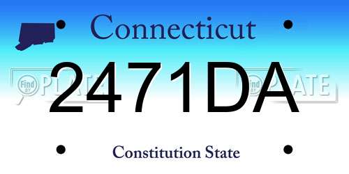 2471DA Connecticut License Plate