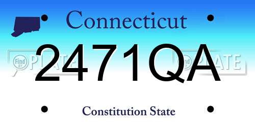 2471QA Connecticut License Plate