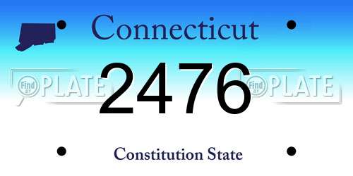 2476 Connecticut License Plate