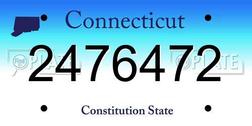 2476472 Connecticut License Plate