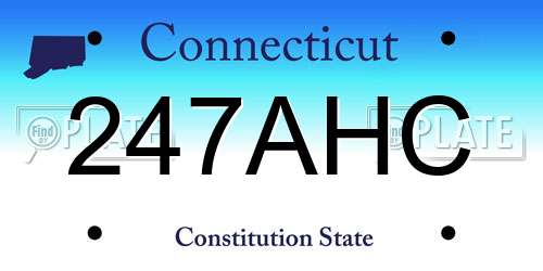 247AHC Connecticut License Plate