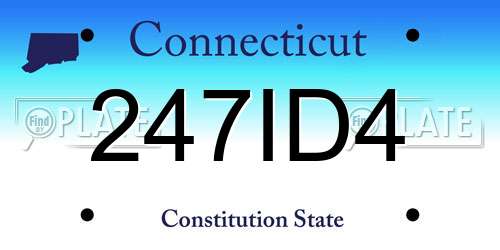 247ID4 Connecticut License Plate