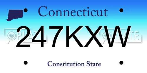 247KXW Connecticut License Plate