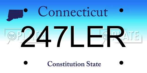 247LER Connecticut License Plate