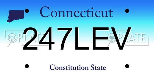 247LEV Connecticut License Plate